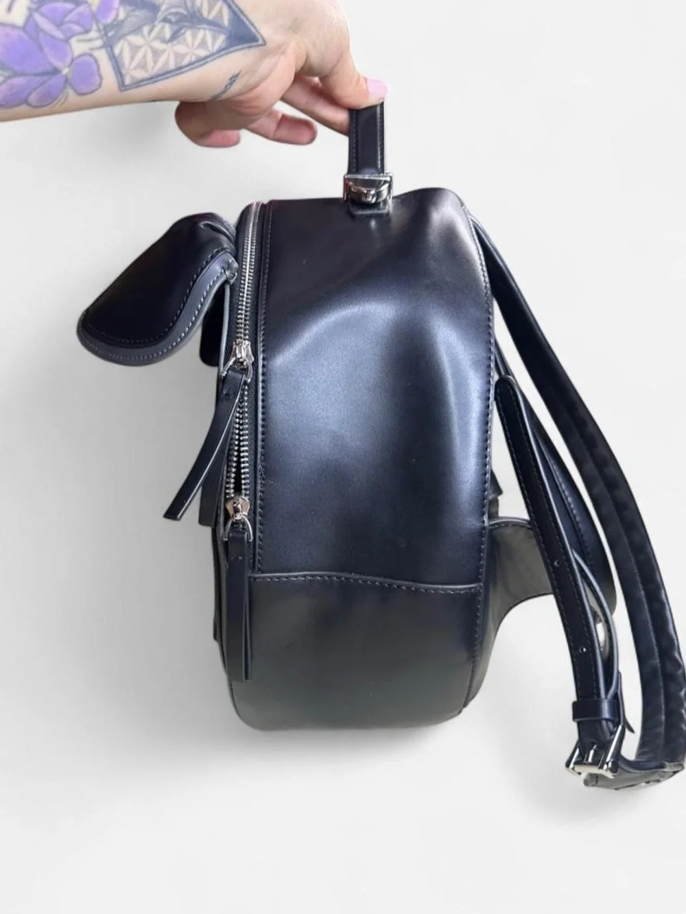 Rare Shane x Jeffree Star Black Round Novelty Pig-Face Backpack